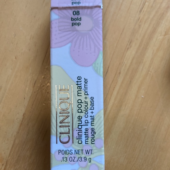 Clinique Pop Matte lip colour + primer - 08 Bold Pop NWT - Picture 2 of 8
